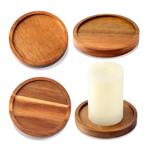 Wooden Pillar Candles Tray for Pillar Floating Candles