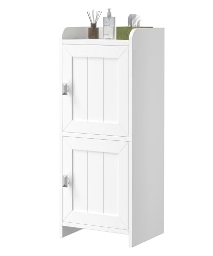 Small Bathroom Cabinet Narrow Toilet Paper Organizer White