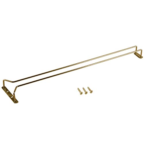 24 Inch Wine Glass Rack Brass Finish Set of 2 (2 Count)
