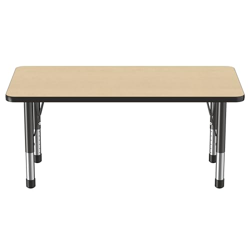 FDP 24" x 48" Rectangle Table with Chunky Legs