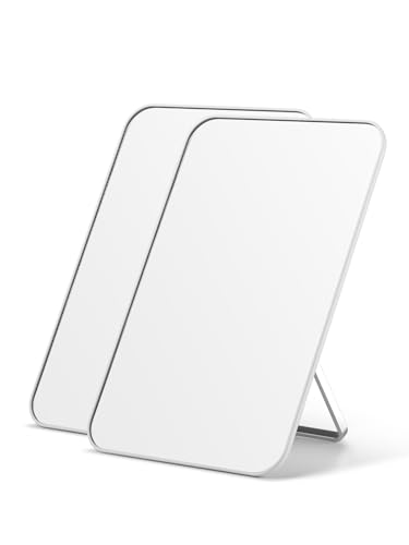 8 x 5 in Desk Makeup Mirror with Stand and Hanging Hole (2 Count)