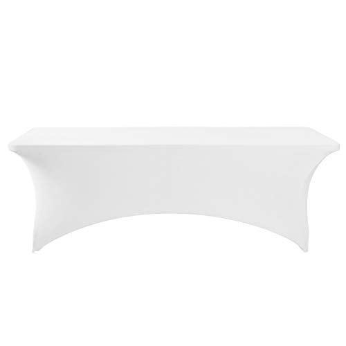 2Pack Spandex Table Cover for 6Ft or 4fT or 8ft Table Universal Fitted Stretch Tablecloth for Party