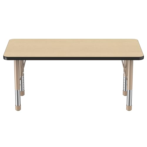FDP 24" x 48" Rectangle Table with Chunky Legs