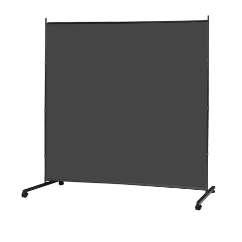 Large Single Panel Room Divider 71”W x 75”H Rolling Privacy Screen