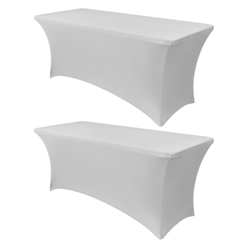 8ft Stretch Spandex Table Cover for Folding Tables (2 Count)