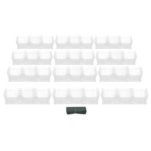 12Pieces 3 Pot Wall Planter Vertical Garden Plant Walls Wall Mounted Vertical Planter with Water