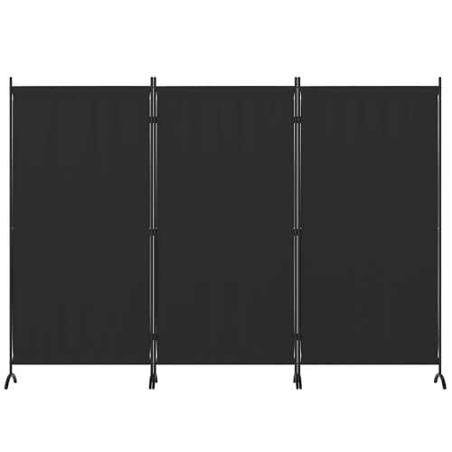Room Divider 3 Panel Room Dividers and Folding Privacy Screens with 4 Curved Metal Feet Partition Wall Divider