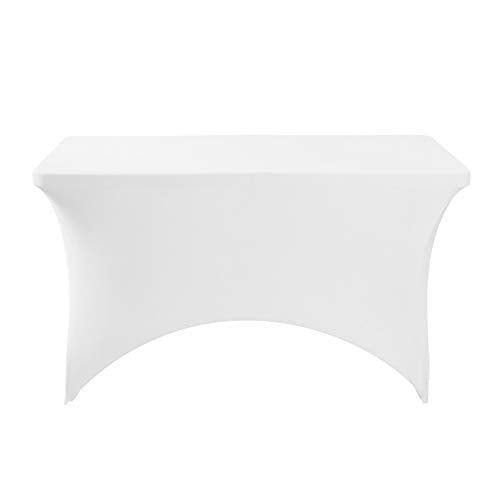 2Pack Spandex Table Cover for 4FT or 6ft or 8ft Table Universal Fitted Stretch Tablecloth for Party (2 Count)