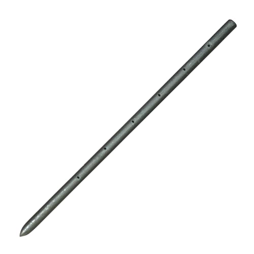 24 Inch Round Steel Concrete Form Stakes with Nail Holes (20 Count)