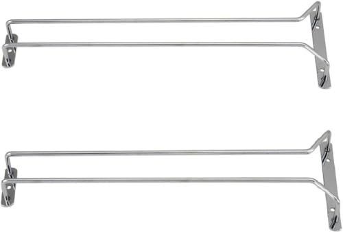 10 Inch Wine Glass Rack Chrome Finish Set of 2 (2 Count)