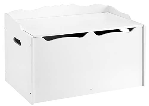 Kids Wooden Toy Storage Chest with Safety Lid
