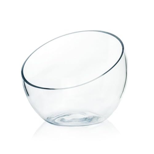 Slantted Glass Cut Bubble Bowl
