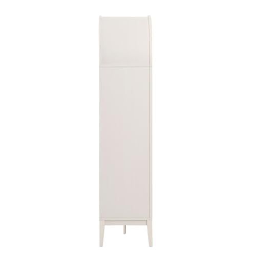 Nolan Tall Arched Storage Display Cabinet in Ivory