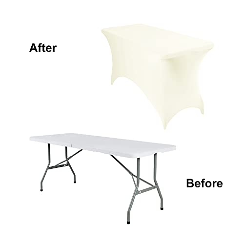 4Pack Spandex Waterproof Table Covers 4ft (4 Count)