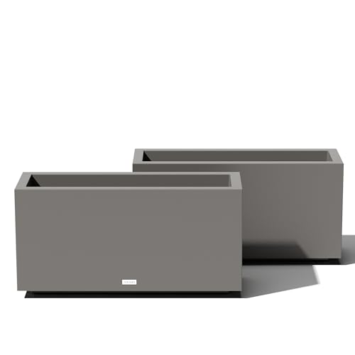 Block Series Long Box Planter (2 Count)
