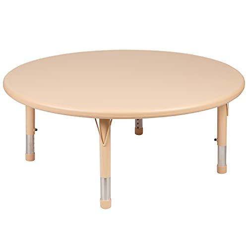 Natural 45" Round Activity Table Set with 4 Chairs