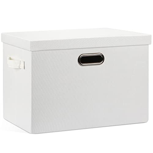 Large 17" 36 Quart Collapsible Stackable Storage Bins with Lids