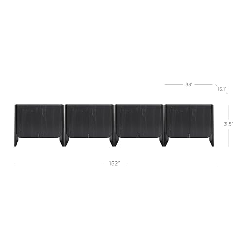 Jacala Mid Century Modern Entryway Storage Cabinet with Doors