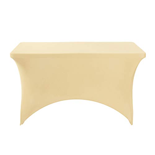 Spandex Table Cover for 4FT or 6ft or 8ft Table Universal Fitted Stretch Tablecloth for Party