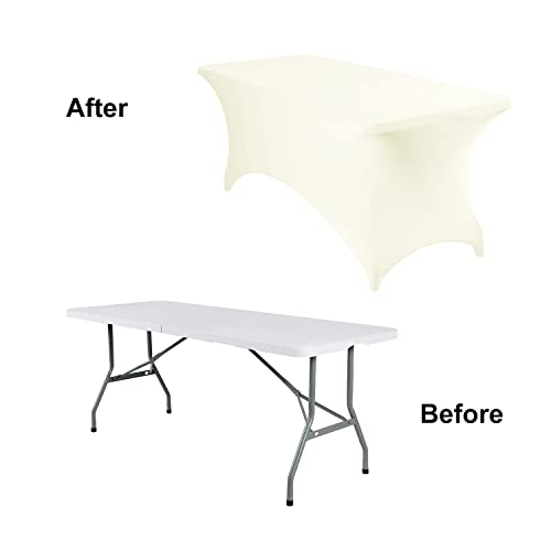 2Pack Spandex Waterproof Table Covers 6ft (2 Count)