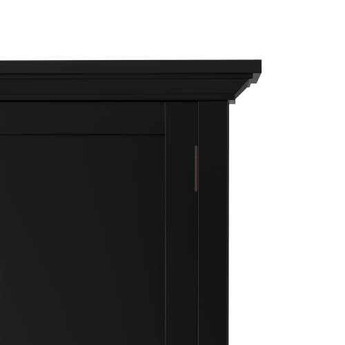 Redmond 39" Wide Solid Wood Storage Cabinet in Black
