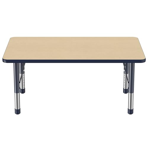 FDP 30" x 48" Rectangle Table with Chunky Legs