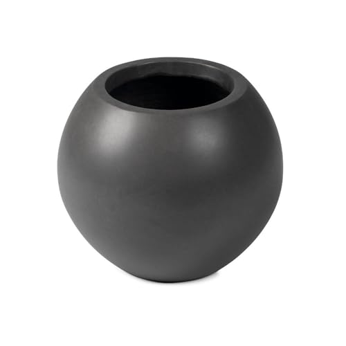 Ash & Ember 16" Round Sphere Charcoal Planter