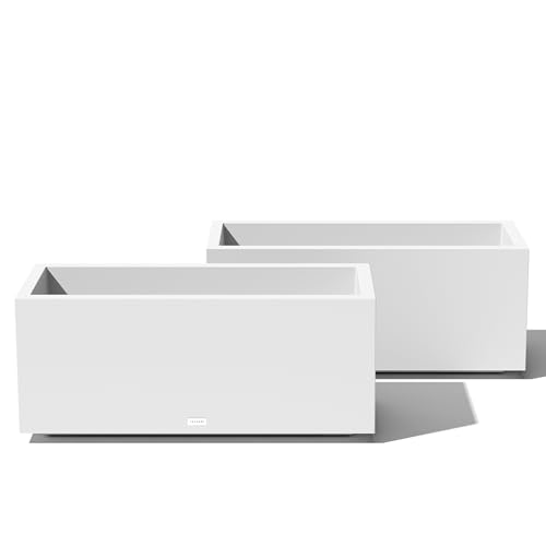 Block Series Long Box Planter (2 Count)