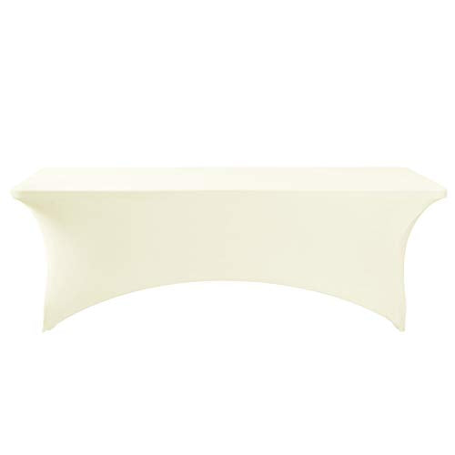 Spandex Table Cover for 8FT or 4ft or 6ft Table Universal Fitted Stretch Tablecloth for Party