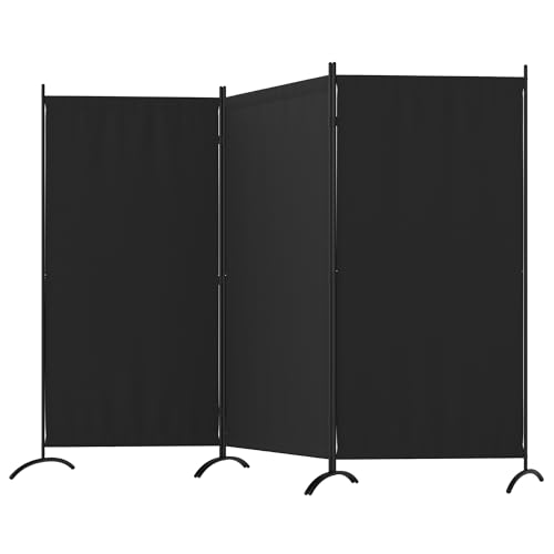 Room Divider 3 Panel Room Dividers and Folding Privacy Screens with 4 Curved Metal Feet Partition Wall Divider