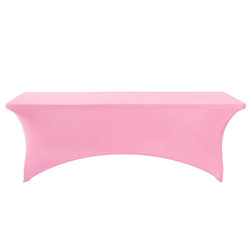 Spandex Table Cover for 8FT or 4ft or 6ft Table Universal Fitted Stretch Tablecloth for Party