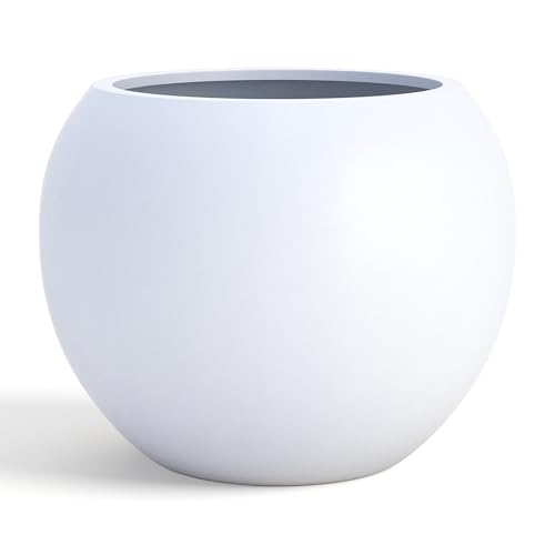 Premium Mt Sherman Fiberstone Sphere Planter for Indoor Outdoor Use
