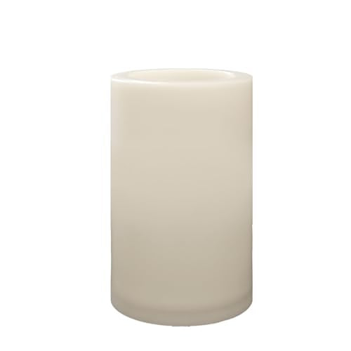 Outdoor Battery Operated Flameless LED Pillar Candle with Timer D3”xH4”