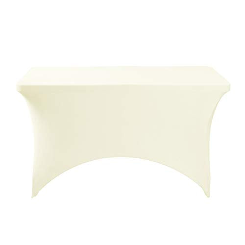 Spandex Table Cover for 4FT or 6ft or 8ft Table Universal Fitted Stretch Tablecloth for Party