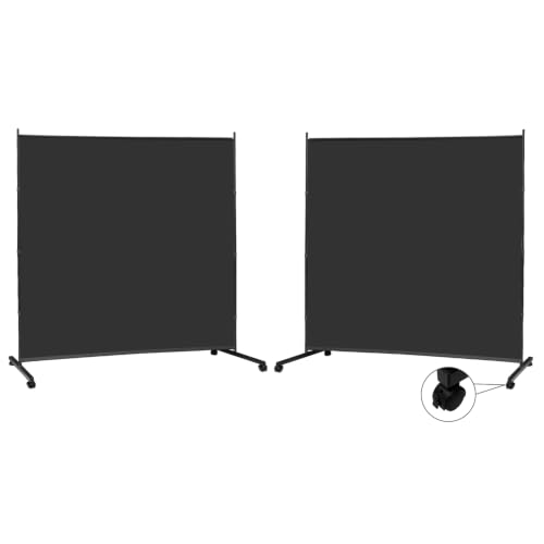 Indoor Room Divider 2 Large Panels on Wheels