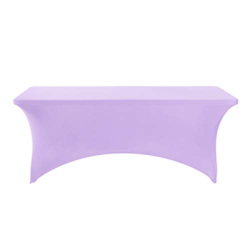 Spandex Table Cover for 6Ft or 4fT or 8ft Table Universal Fitted Stretch Tablecloth for Party