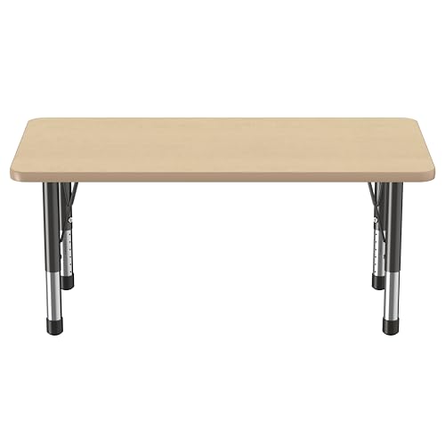 FDP 24" x 48" Rectangle Table with Chunky Legs