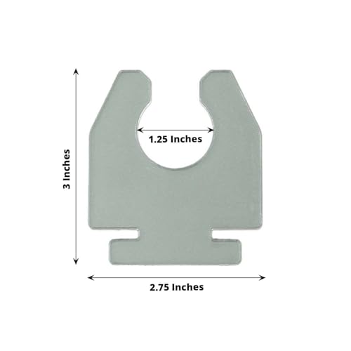 20 Pack 3" Clear Acrylic Glass Holder Hooks for Double Side Display On Champagne Rack Stand (20 Count)