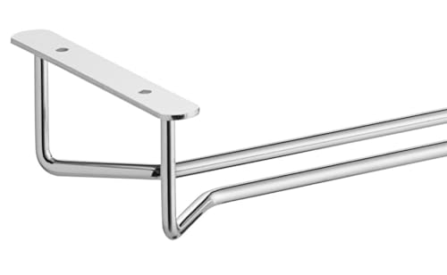 16" Glass Hanging Stemware Rack Chrome Plated Set of 2 (2 Count)