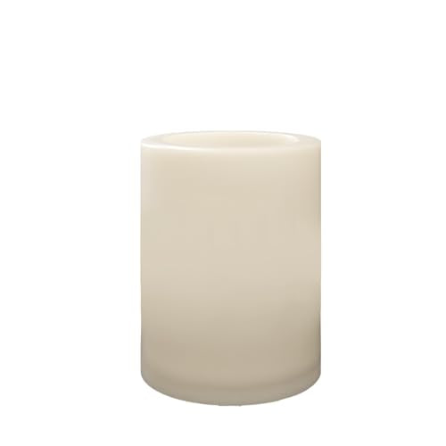 Outdoor Battery Operated Flameless LED Pillar Candle with Timer 3inx4in