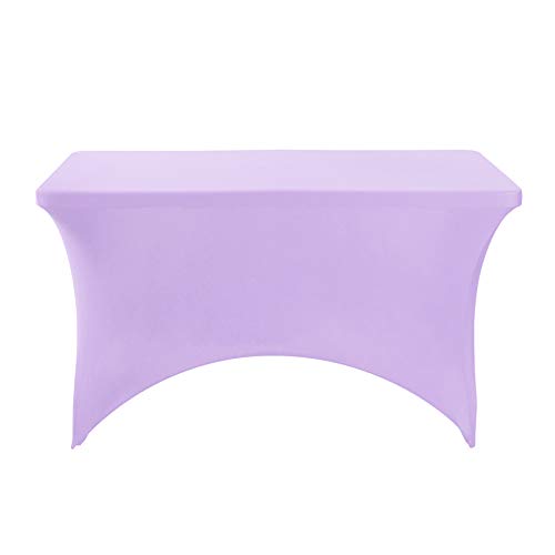 Spandex Table Cover for 4FT or 6ft or 8ft Table Universal Fitted Stretch Tablecloth for Party