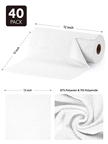 Microfiber Cleaning Cloth Roll (40 Count)