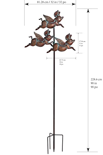 Flying Pig Wind Spinner Outdoor