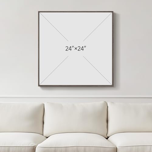 Framed Sage Green Abstract Canvas Wall Art for Living Room Decor