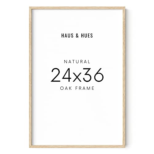 24''x36'' Beige Oak Wood Frames Set of 1