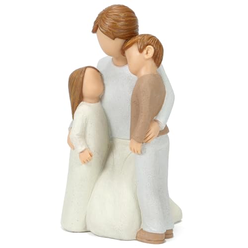 Mom and 2 Kids Figurines