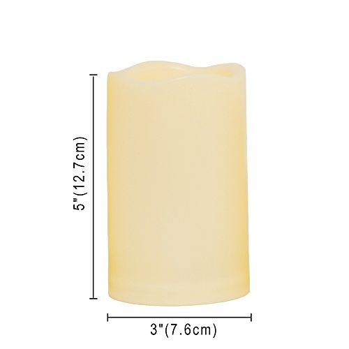 Outdoor Battery Operated Flameless LED Pillar Candles w