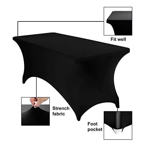 4 Pack Rectangular Spandex Waterproof Tablecloth (4 Count)