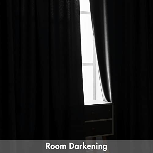 Grey Blackout Velvet Curtains Drapes 84 Inch Long 52"x84" Bedroom (2 Count)