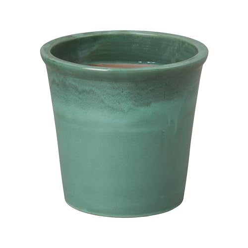 Emissary 13 in. Large Ceramic Floor Planter with Drainage